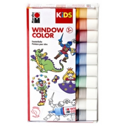 marabu kids window color 10er set farbig sortiert