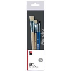 marabu set de pinceaux pour l acrylique acryl 4 pieces