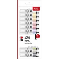 marabu acrylfarben set pastell 12 x 12 ml