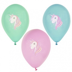 papstar ballons de baudruche licorne couleurs assorties