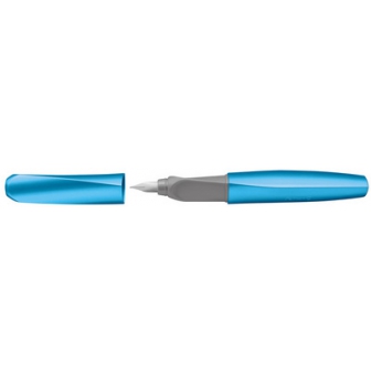 pelikan twist stylo plume frosted blue bleu metallique