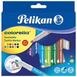 pelikan marqueur pour textile colorella etui carton de 12