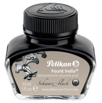 pelikan encre fount india noir dans un flacon en verre