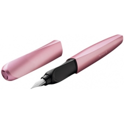 pelikan twist stylo plume girly rose rose metallique