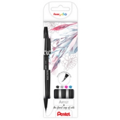 pentelarts stylo pinceau sign pen artist set de 4