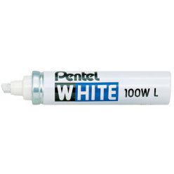 marqueur permanent blanc x100w pointe biseautee