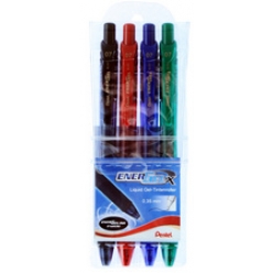 pentel roller encre gel liquide energel x bl107 etui de 4