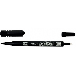 pilot marqueur permanent twin marker extra fin noir