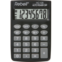 rebell calculatrice de poche hc 108 noir