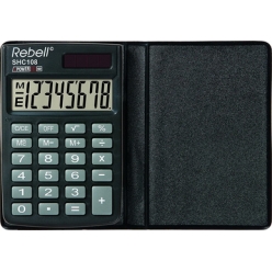 rebell calculatrice de poche shc 108 noir