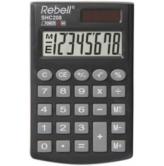 rebell calculatrice de poche shc 208 noir