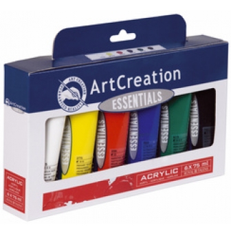 peinture acrylique artcreation 75 ml set de 6