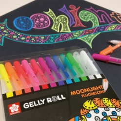 sakura stylo roller encre gel gelly roll moonlight etui de12