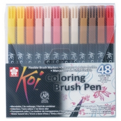 sakura stylo pinceau koi coloring brush etui de 48