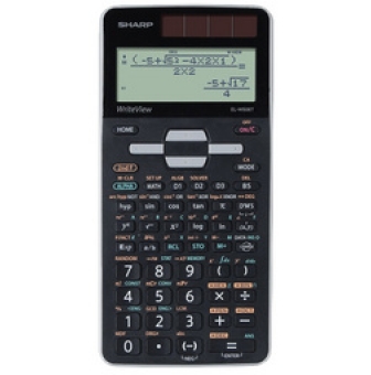 sharp calculatrice scolaire el w506t gy couleur noirgris