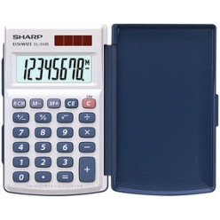 SHARP Calculatrice EL-243 S, fonctionnement solaire/batterie