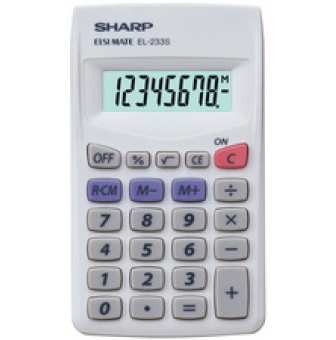 sharp calculatrice modele el 233s alimentation par batterie
