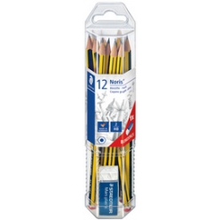 staedtler crayon graphite noris pack promo de 12 gomme