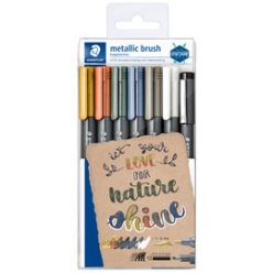 staedtler pinselstift metallic brush 5er etui pigmentliner