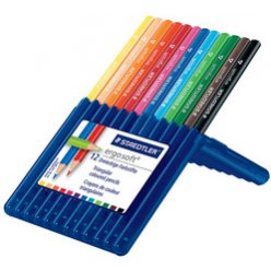 Crayons de couleur ergosoft ,3 mm (12 pièces)