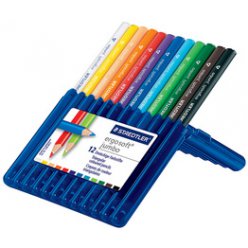 crayons de couleur triangulaire ergosoft 12 pieces