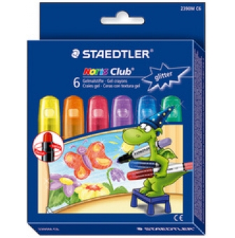 craies gel noris club glitter 6 pastels pailletes