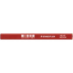 STAEDTLER Crayon de charpentier moyen, ovale,marron rouge
