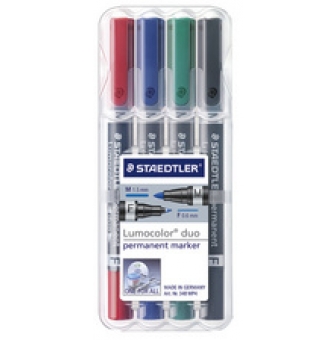 staedtler lumocolor permanent marker duo 4er etui