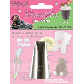 douille en inox fausse chantilly large et striee