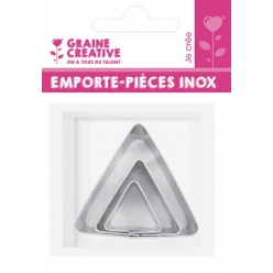 emporte pieces metal triangle 3 pieces