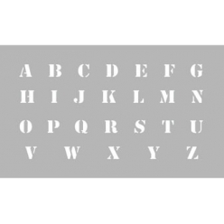 pochoir alphabet hauteur lettres 13 mm