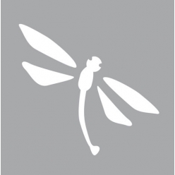 pochoir 8 x 8 cm libellule
