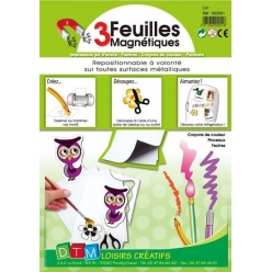 feuilles magnetiques a4 lot de 3 pieces