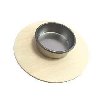 bougeoir en bois rond o 9 cm