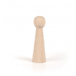 pion figurine en bois femme 90 mm