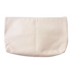 trousse plate en coton 19x29 cm blanc