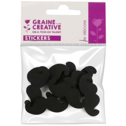 moustaches adhesives en bois 17mm 8 pieces