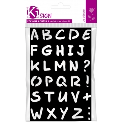 pochoir adhesif alphabet 12x18 cm lettre haut 205 mm
