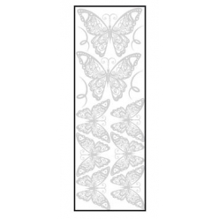 transfert thermocollant velours papillon blanc 10x30 cm