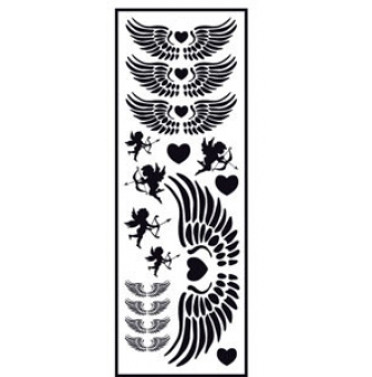 transfert thermocollant velours cupidon noir 10x30 cm