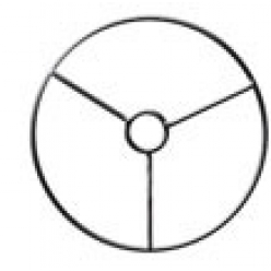 Armature Abat-jour cercle avec bague Ø 10 cm