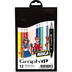 graph it set 12 marqueurs  manga colors