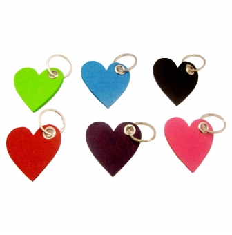 porte cles en feutrine coeur 10 pieces