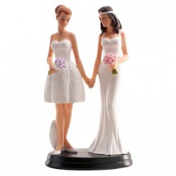 figurine pour gateau mariage couple lesbien gay 20 cm