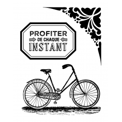 Tampon Transparent Profiter de chaque instant (vélo)