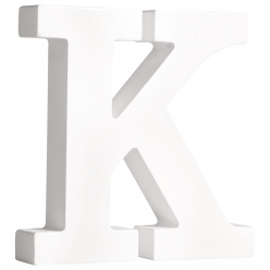 lettre mdf k blanc