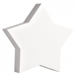 symbole en bois mdf etoile 11 cm blanc