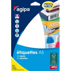 etiquettes blanches 16 feuilles a5 o8mm 4704 pieces