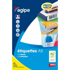 etiquettes blanches 16 feuilles a5 15 x 50 mm 384 pieces