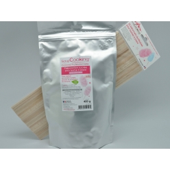 sucre et batons pour barbe a papa rose 400g